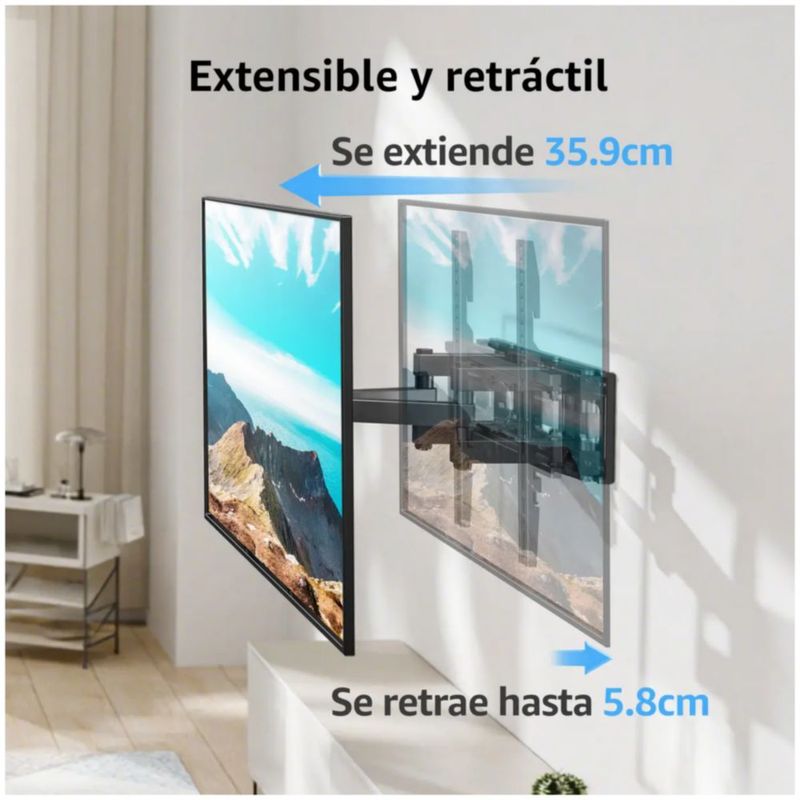 Soporte De Pared Para TV Monitor 26 A 65 Pulgadas Color Negro