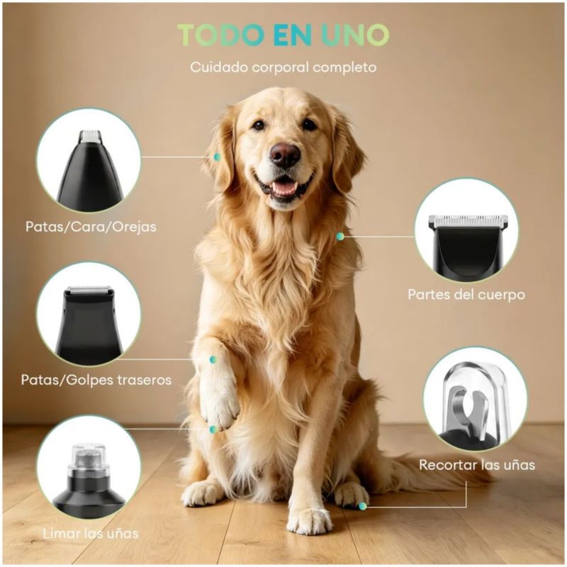 Máquina Rasuradora Cortar Pelo Perros Y Gatos Mascotas, Color Negro
