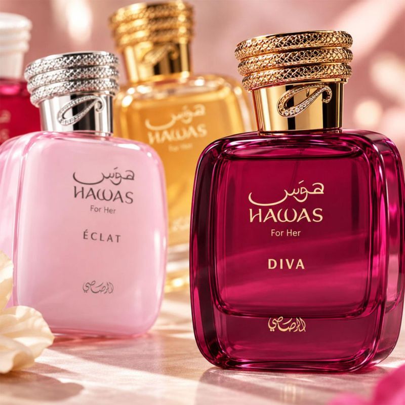 RASASI Set 4 Perfumes Hawas for Her Mujer Fragancia Arabe Eau Parfum 30ml