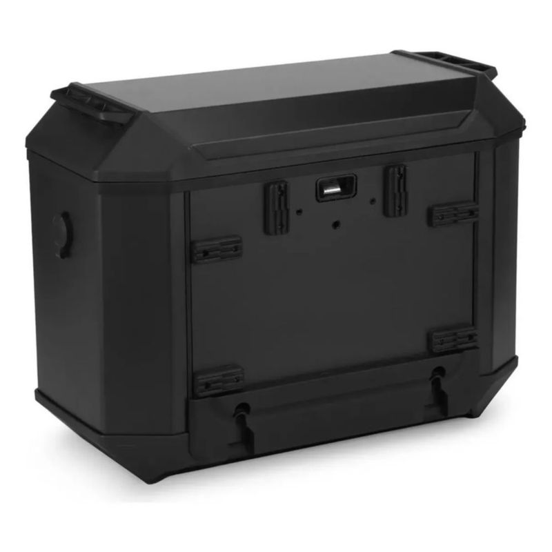 Maleta Lateral Izquierda Furchtlos 36 Litros Negro Para Moto Rider One
