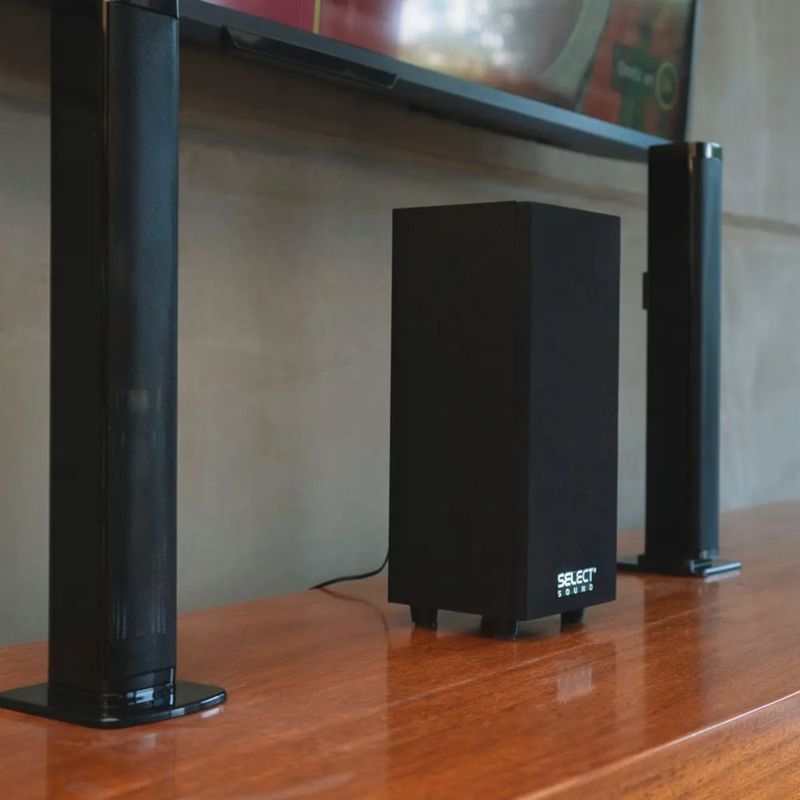 Barra De Sonido Con Woofer Select Sound Bluetooth Usb Negro