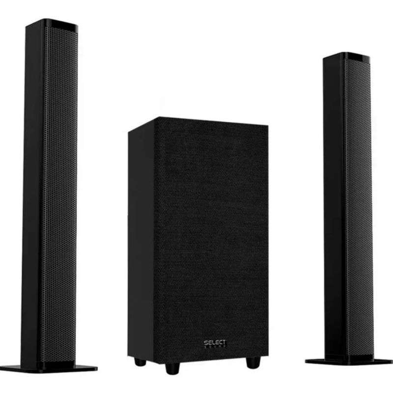 Barra De Sonido Con Woofer Select Sound Bluetooth Usb Negro