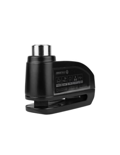 Candado de Disco para moto Immortale con Alarma negro