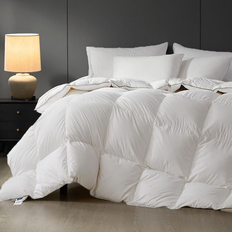 Edredón sleeprove King 270x230 cm Blanco de Plumas para Todas las Estaciones