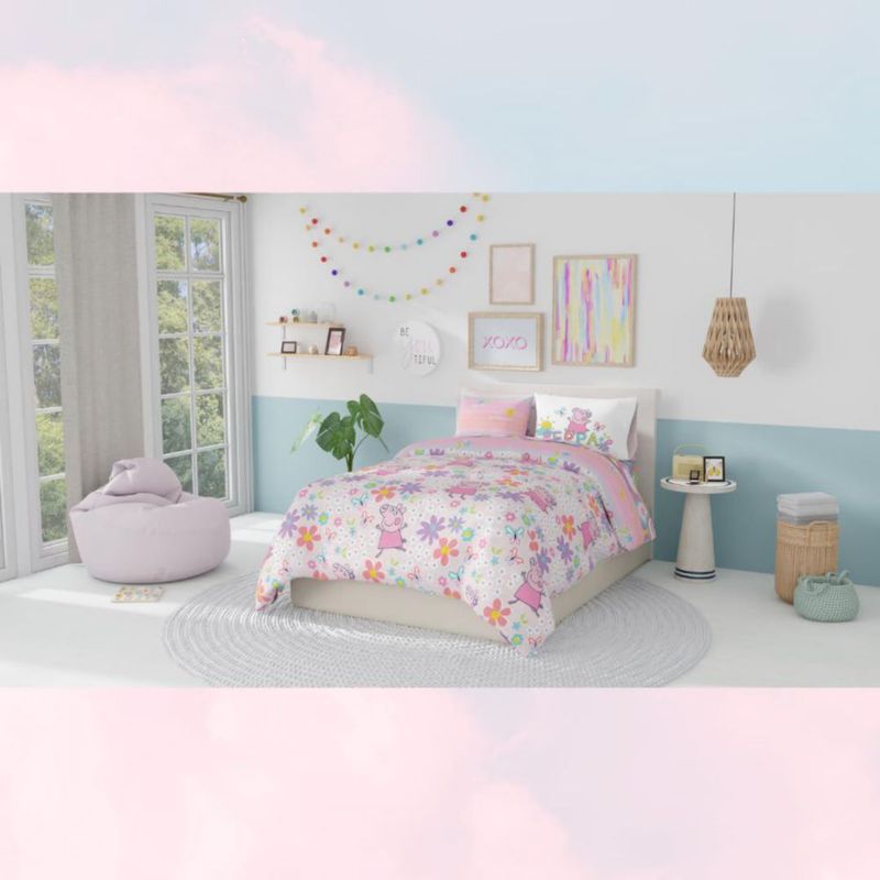 Juego de ropa de cama Franco Full 7 piezas Peppa Pig súper suave
