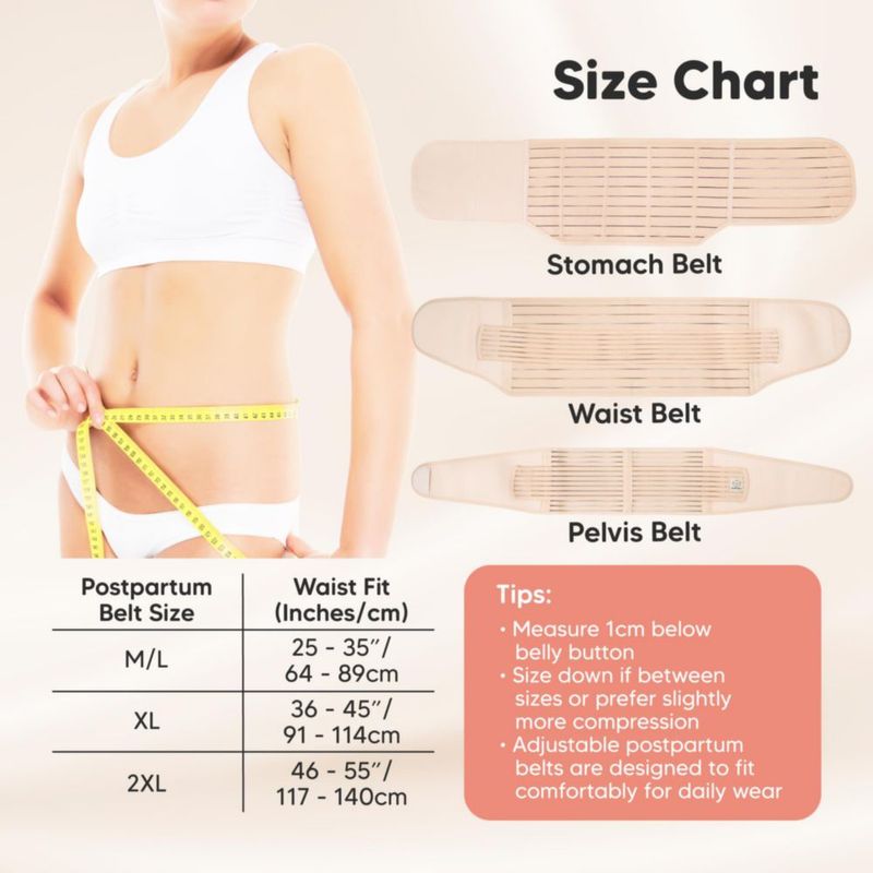 Faja Abdominal KeaBabies 3‑en‑1 Postparto M/L Gris Místico