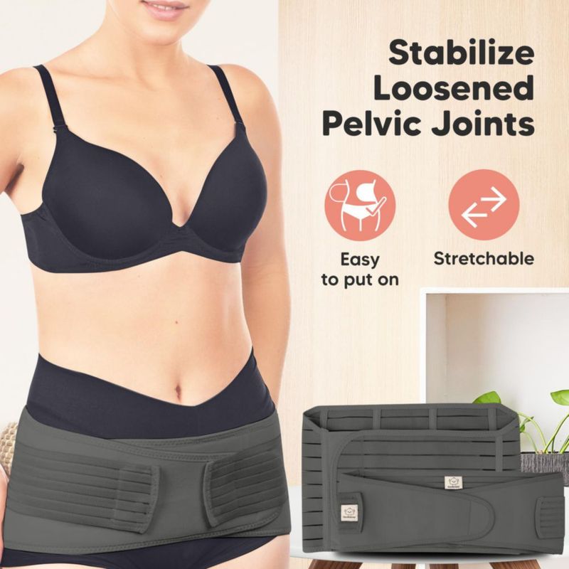 Faja Abdominal KeaBabies 3‑en‑1 Postparto M/L Gris Místico