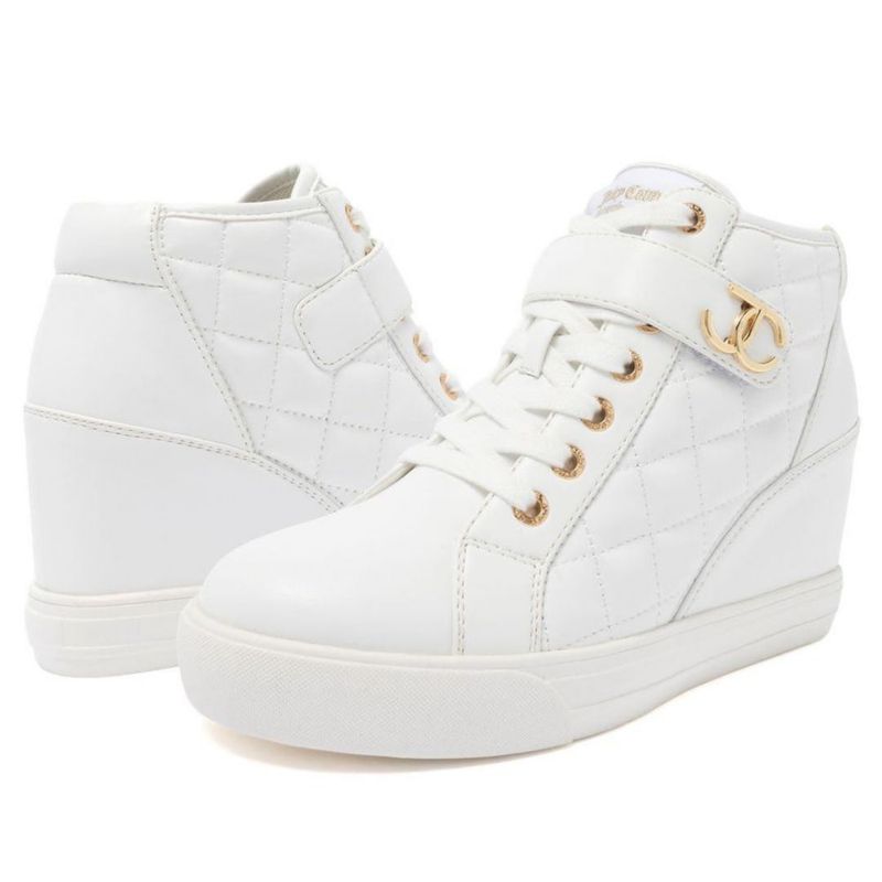 Zapatillas de caña alta Juicy Couture Journey 10 blancas acolchadas