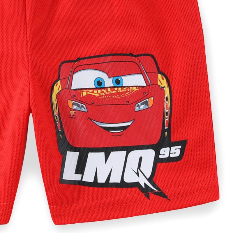 Conjunto de camiseta y pantalón corto Disney Cars 2T-7 para niños