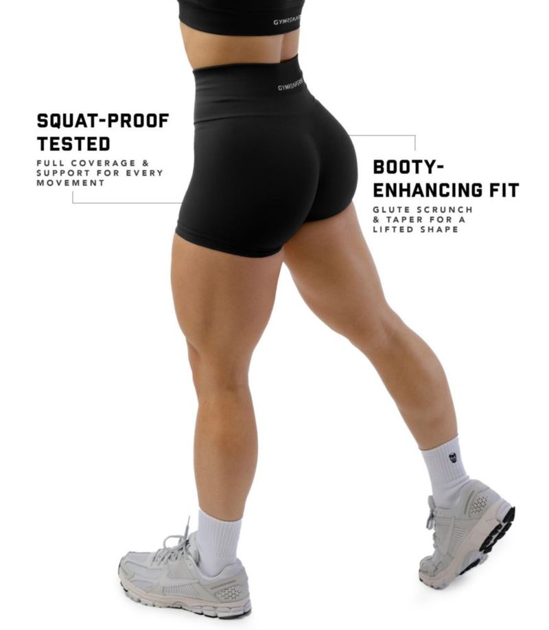 Shorts Gymreapers Seamless Butt Lift Negro