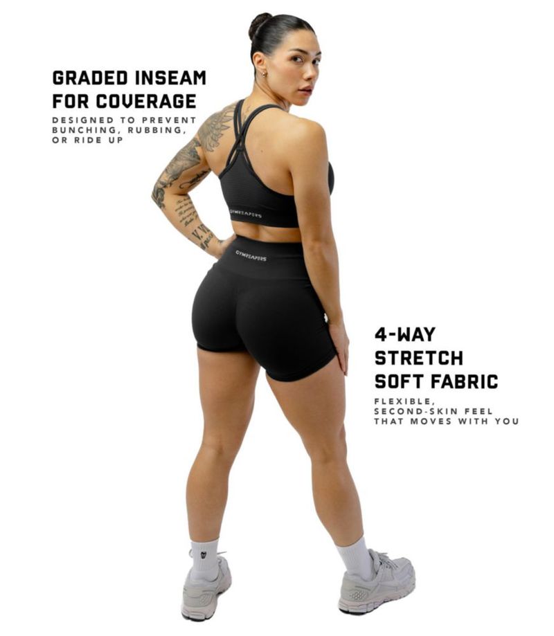 Shorts Gymreapers Seamless Butt Lift Negro