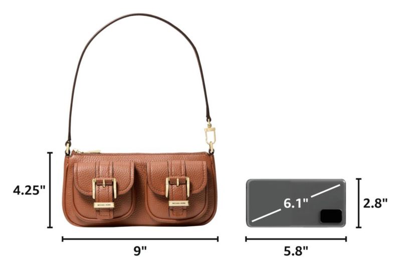 Bolso Michael Kors Zoe Small Luggage en tono dorado