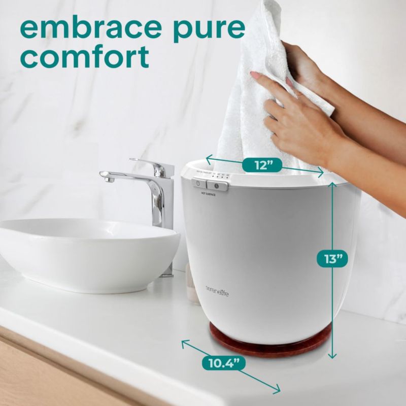 Calentador de toallas SereneLife 12 L color cereza con apagado automático