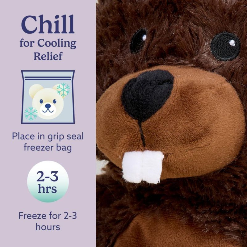 Peluche Warmies Beaver pesado para microondas 33 cm 07 kg