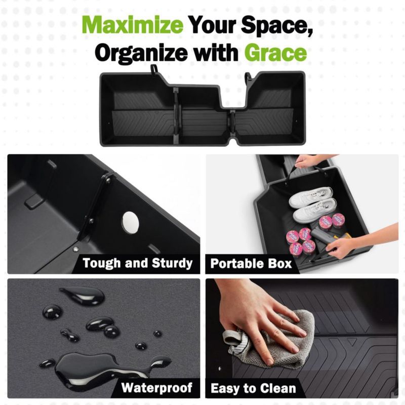 Kit de almacenamiento bajo el asiento Mixsuper Liner para Ram 1500 – 4 piezas negro