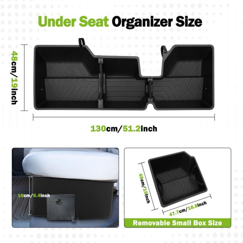 Kit de almacenamiento bajo el asiento Mixsuper Liner para Ram 1500 – 4 piezas negro