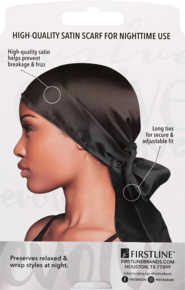 Pañuelo de Satén Envolvente Evolve Negro Talla Única