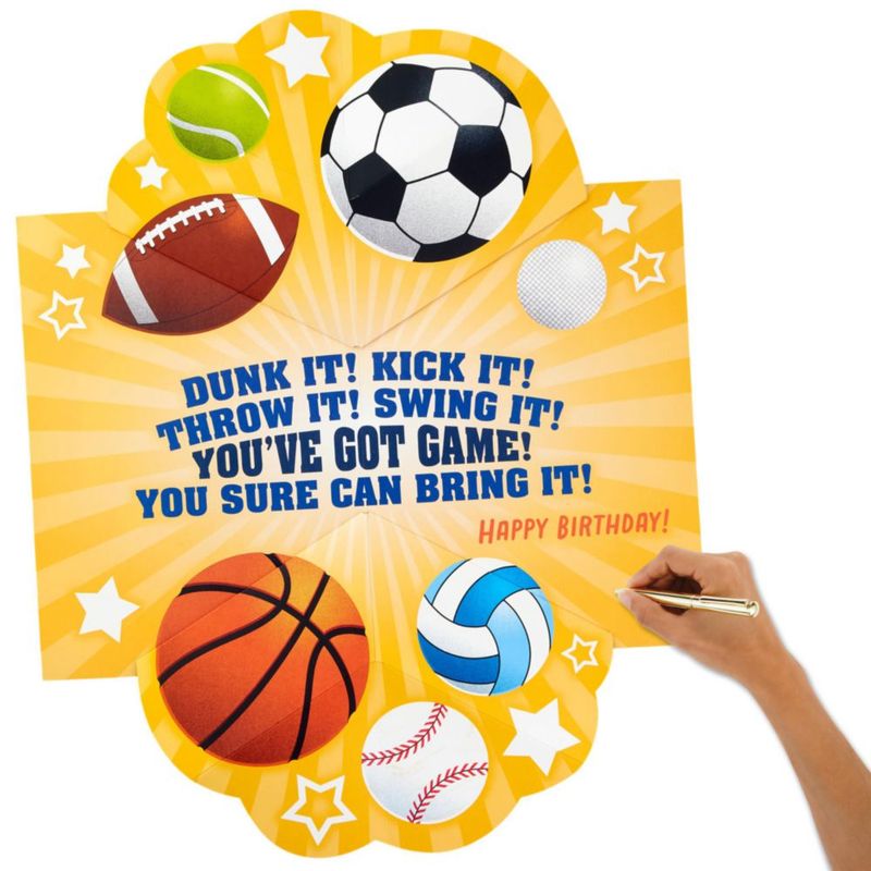Tarjeta de cumpleaños Hallmark Jumbo Deportes Niño Estrella