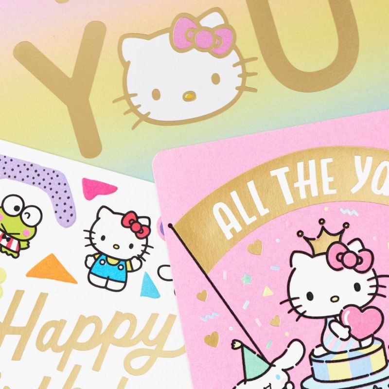 Pack de 3 tarjetas de cumpleaños Hallmark Hello Kitty