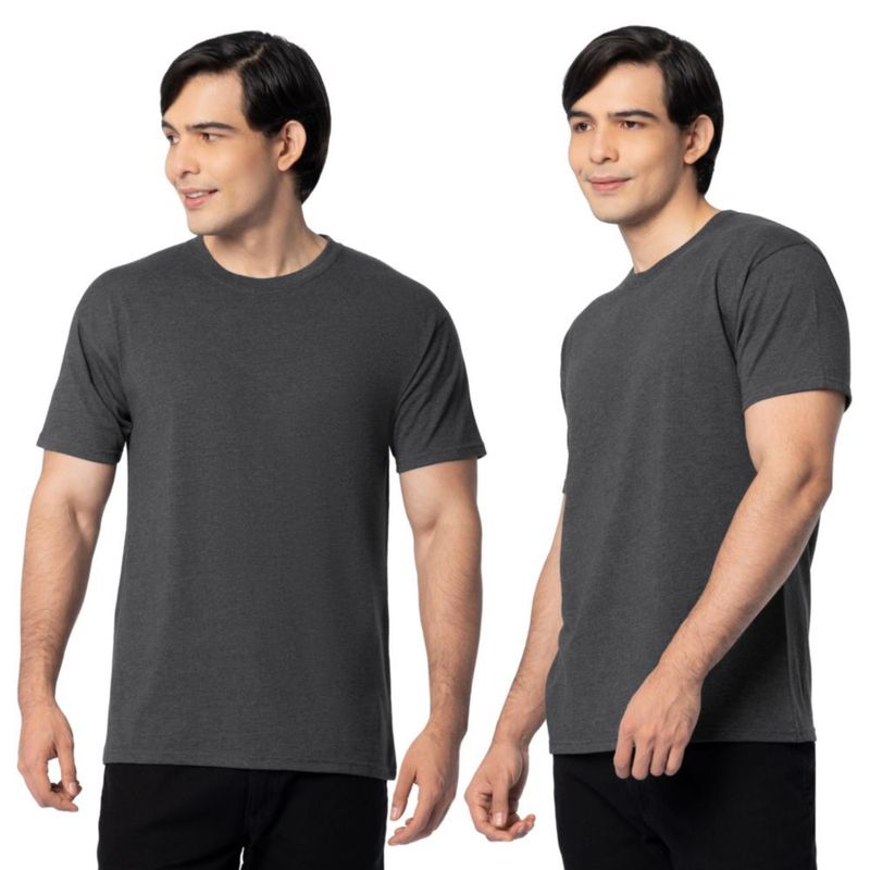 CAMISETA Fruit of the Loom X-Large (paquete de 2) Negro Jaspeado