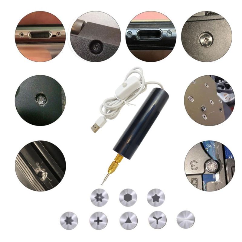 Extractor de tornillos NEWBILITY Kit de reparación para iPhone 5V2A