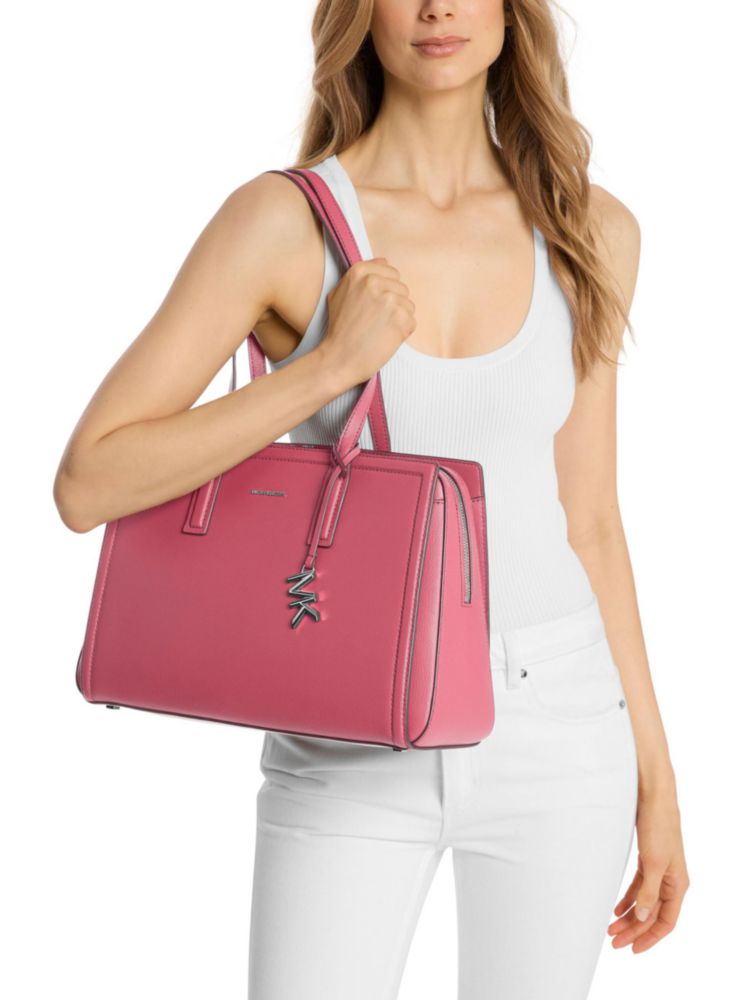 Bolso Michael Kors Laila Mediano de Cuero Color Madera de Rosa