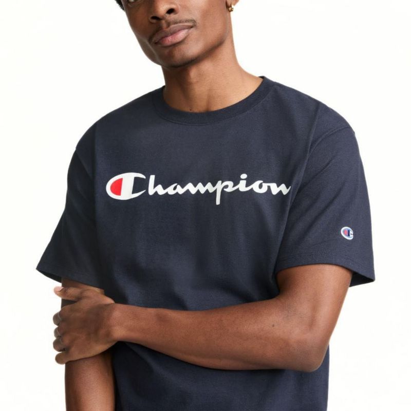 Camiseta Champion con diseño gráfico talla 4XL color azul marino profundo algodón