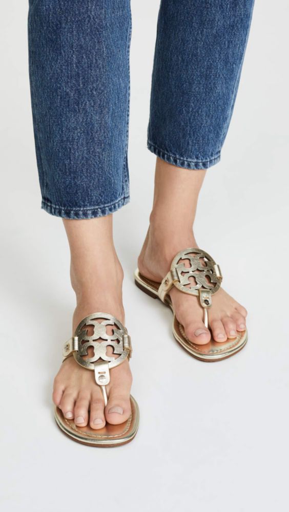 Sandalia Tory Burch Miller Spark Gold talla 7 US