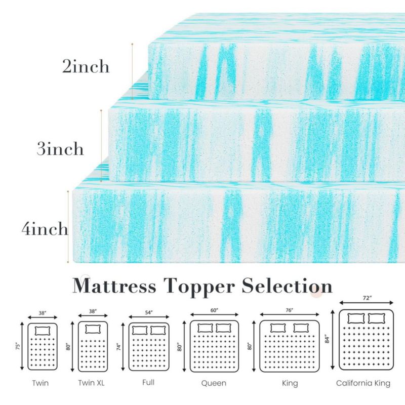 Sobrecolchón DUMOS de 5 cm con gel refrigerante – King