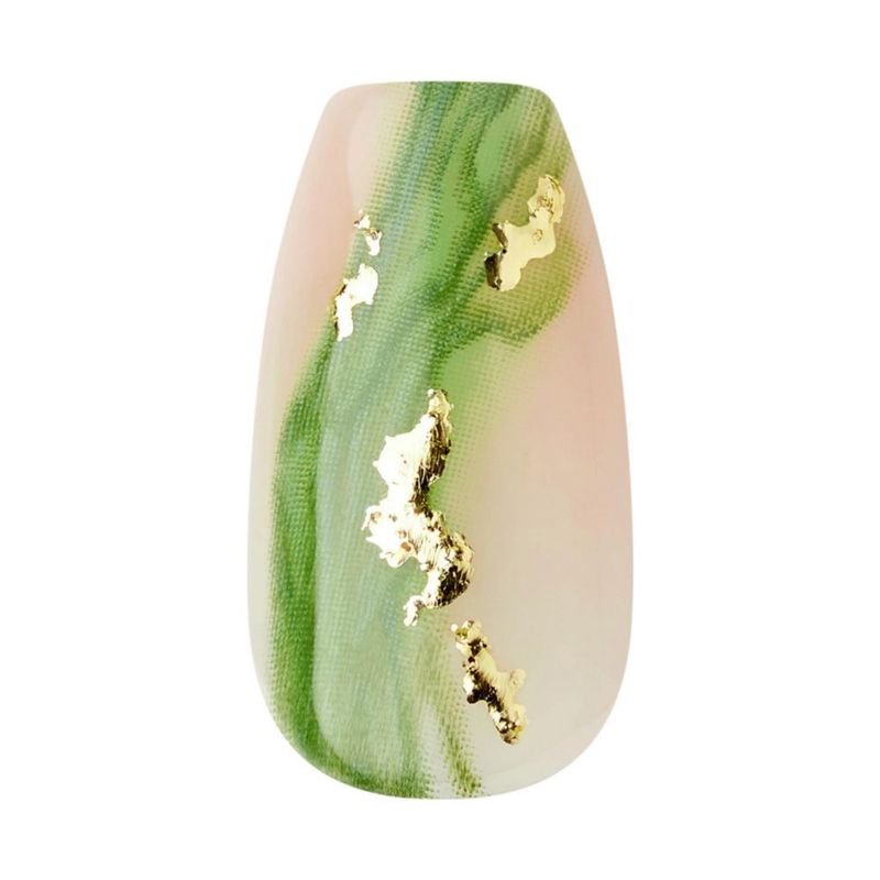 Uñas postizas imPRESS Ballerina verde talla media 30 unidades