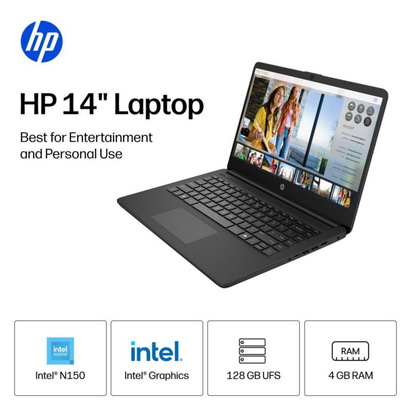 Portátil HP 36 cm Intel N150 4 GB RAM 128 GB UFS Win11