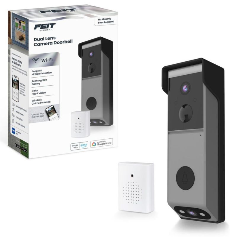 Cámara de timbre inteligente Feit Electric 1080p WiFi con batería