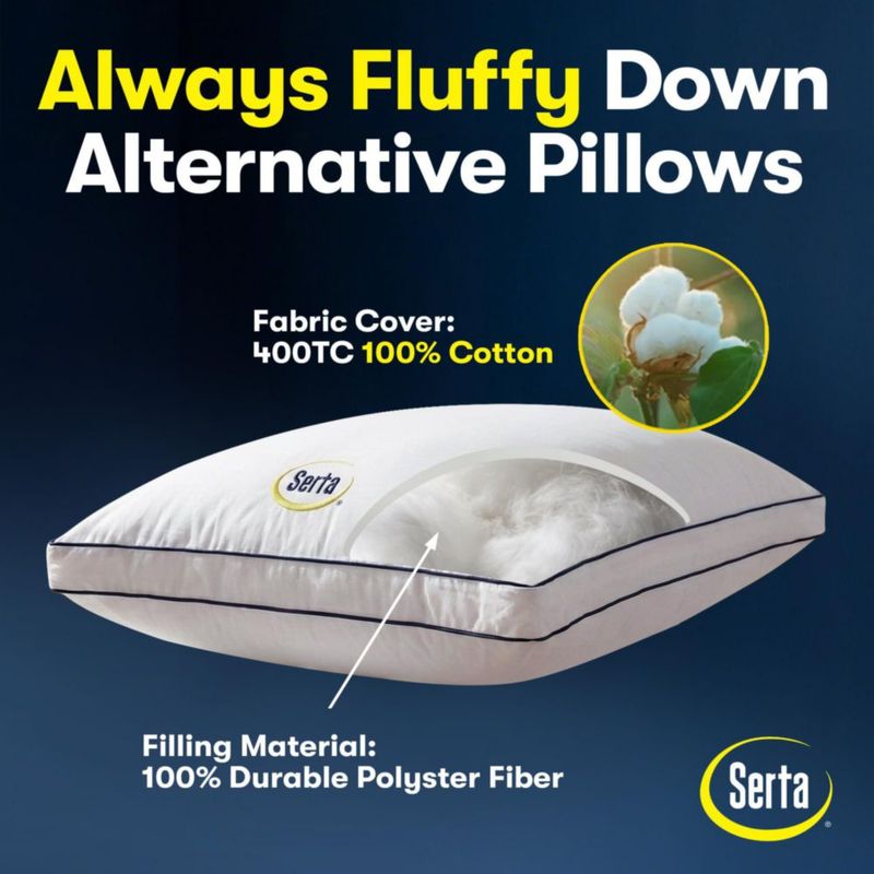 Almohada Serta Queen/Standard juego de 2 firme medio