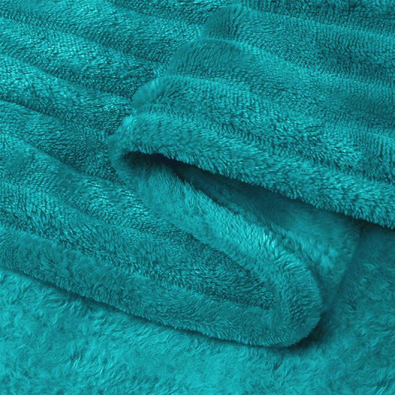 Manta BEDELITE 152 × 127 cm Azul Océano 3D Acanalada