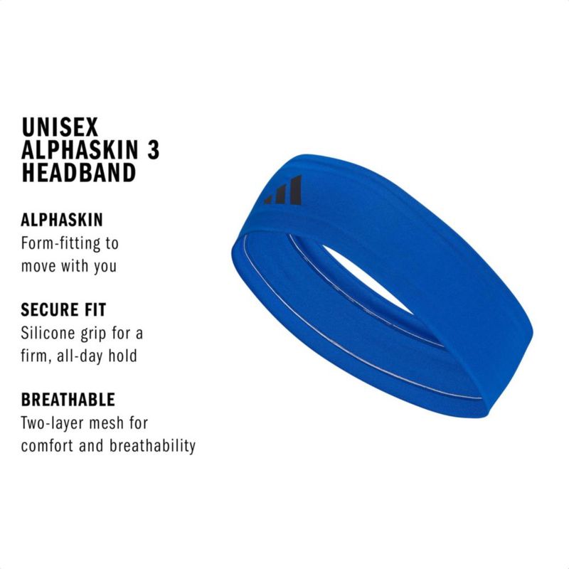 Cinta para sudor adidas Alphaskin con logo de rendimiento