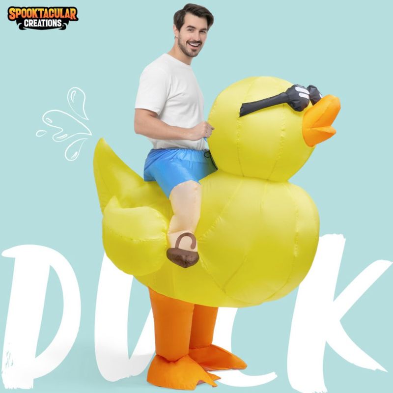 Disfraz inflable Spooktacular Creations de pato montable 170 cm