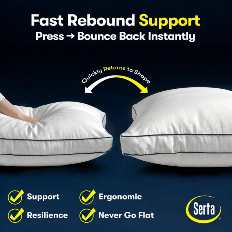 Almohada Serta King Size juego de 2 firmeza media