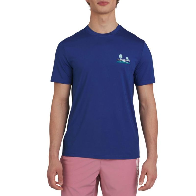 Camiseta de natación Quiksilver UPF 50 manga corta azul real L