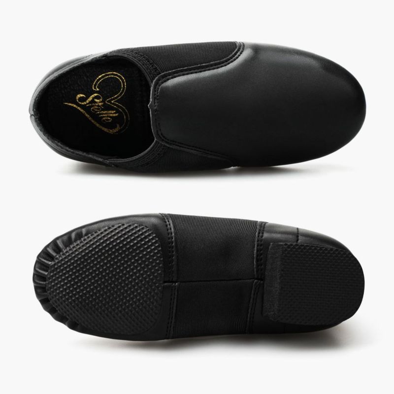 Zapatos de Jazz Stelle SJ06 (PU negro 7MB) Unisex Niños