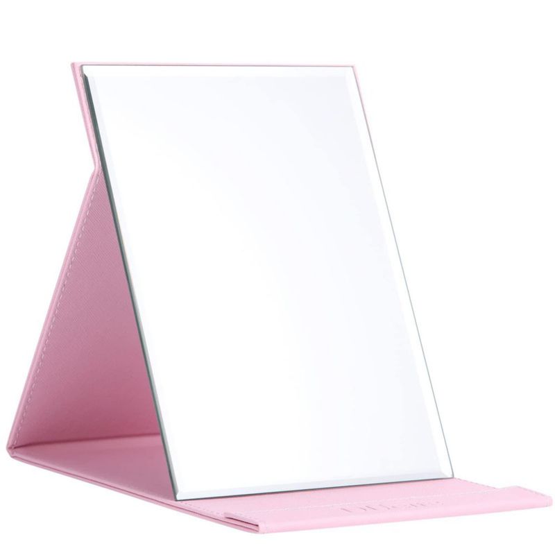 Espejo de mesa DUcare 20x15 cm rosa plegable con soporte abatible