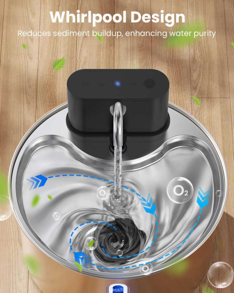 Fuente de Agua para Gatos Cityflee 35 L Inalámbrica con Sensor y Recargable