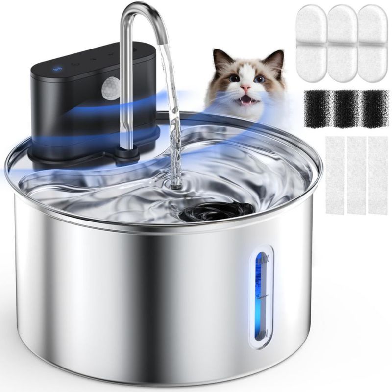 Fuente de Agua para Gatos Cityflee 35 L Inalámbrica con Sensor y Recargable