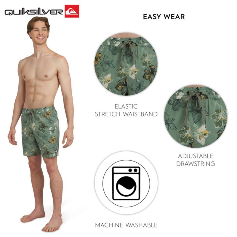 Pantalones de baño Quiksilver Mediano Floral Salvia