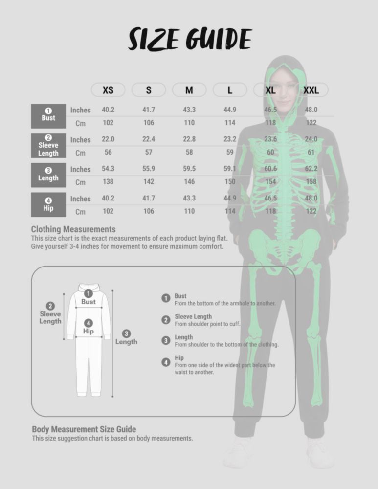 Disfraz Esqueleto que Brilla en la Oscuridad – Spooktacular Creations