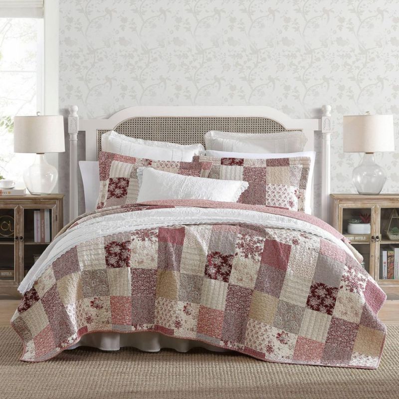 Juego de colcha reversible Laura Ashley King 244x264 cm