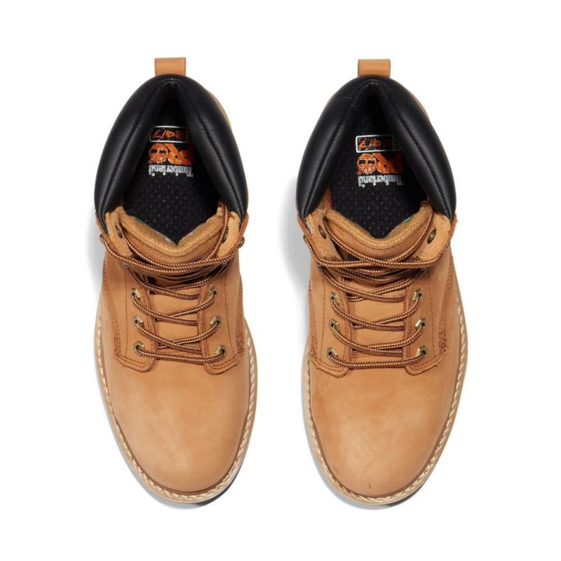 Bota Timberland PRO 15 cm con puntera de acero color trigo talla 13W