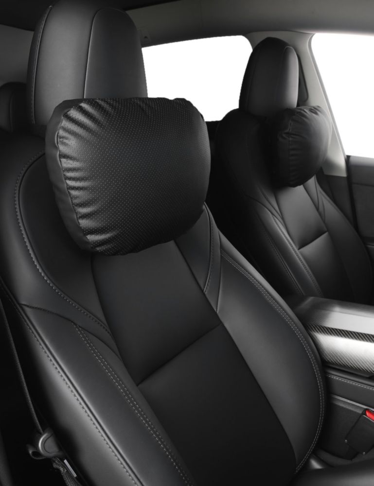 Almohada de Cuero para Reposacabezas TPARTS Tesla Model Y/X/3/S Negro