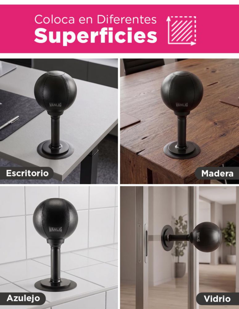 PERA DE BOX DE MESA VÄNLIG SENTINEL CON RESORTE DE ALEACION NEGRO