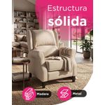 SILLON REPOSET MARSELLA BEIGE CON RECLINACION MANUAL Y DISEÑO ERGONOMICO