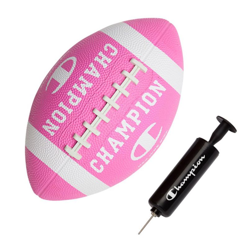 Balón de fútbol americano Champion Pee Wee Optic Pink/White + Bomba